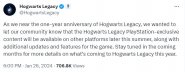 Immagine Annunciate novità per Hogwarts Legacy: DLC in arrivo?